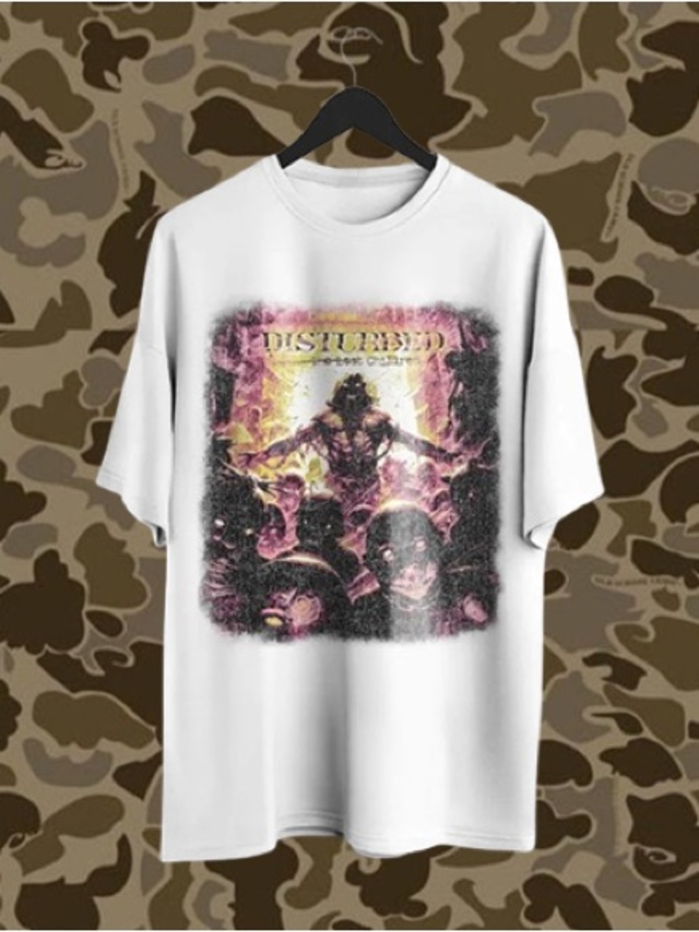 Disturbed The Lost Children Shirt, Heavy Metal Band Graphic White Tee Unisex